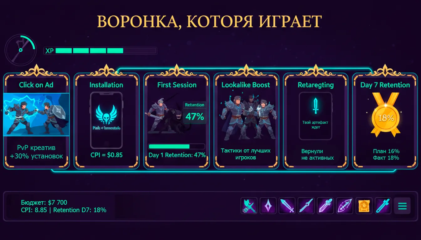 Кейс: Привлечение игроков в мобильную Action/RPG Path of Immortals